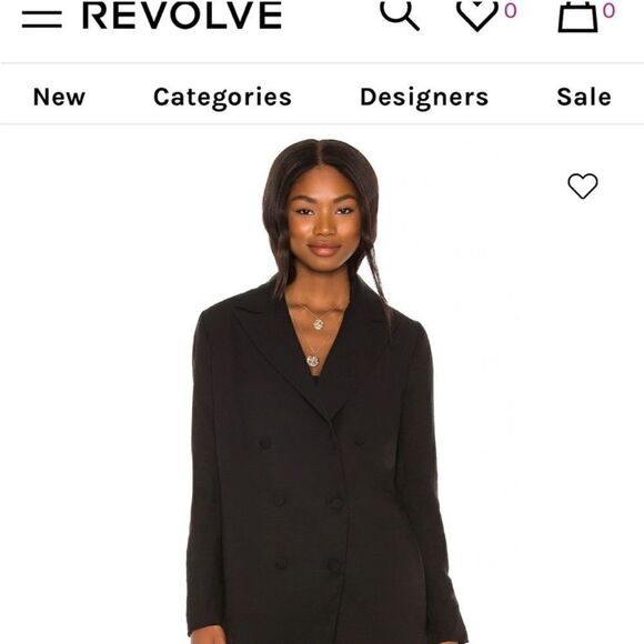 Revolve SNDYS Hills Black Blazer Jacket in Black NEW Size 12 XXL - Picture 2 of 10